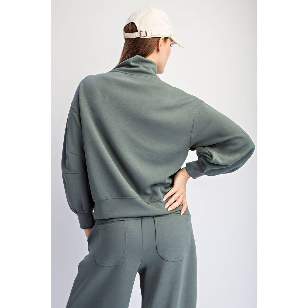 MODAL SCUBA QUARTER ZIP TOP