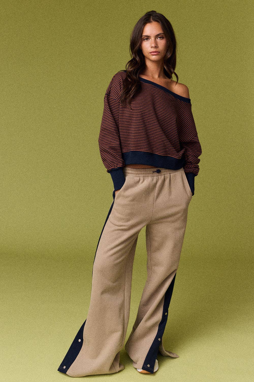 Amira Striped Lounge Sweatshirt