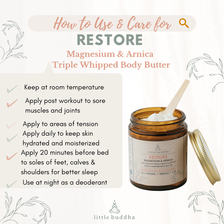 Cooling Magnesium Arnica Body Butter | Sore Muscles & Sleep