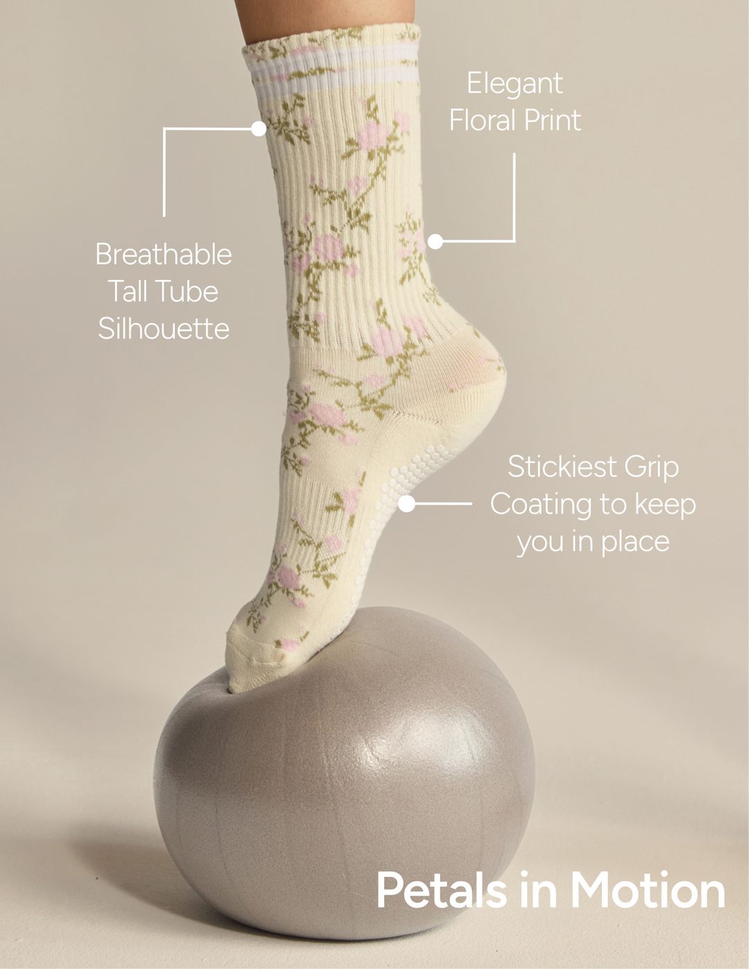 The Floral Grip Sock