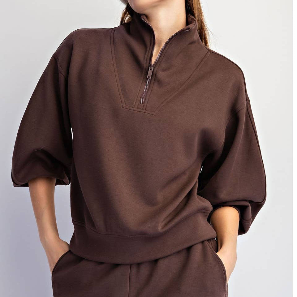 MODAL SCUBA QUARTER ZIP TOP