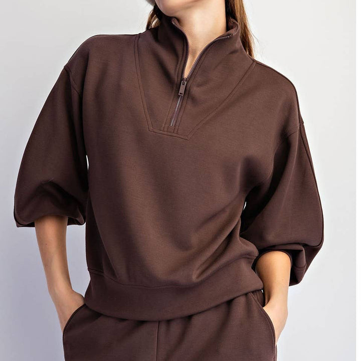 MODAL SCUBA QUARTER ZIP TOP