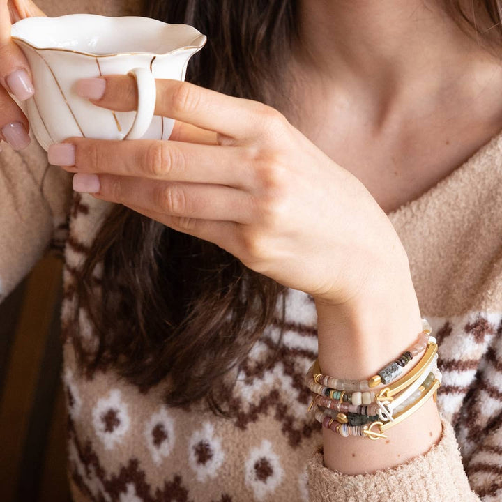 Hidden Message Bracelet - F♥cking Great/Blue Apatite/Gold