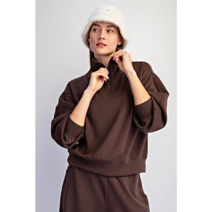 MODAL SCUBA QUARTER ZIP TOP