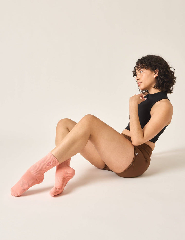 The Embroidered Crew Grip Sock