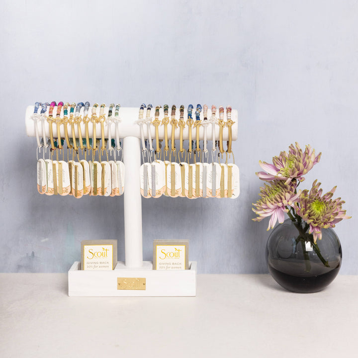 Hidden Message Bracelet - Badass/Larimar/Gold