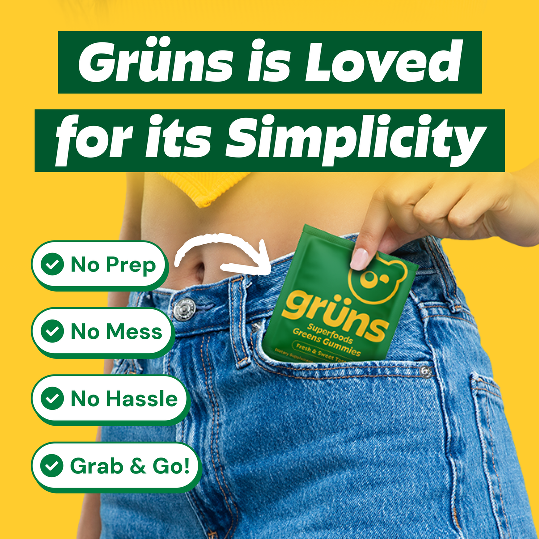 Grüns Adult Superfood Greens Gummies, 3 Servings