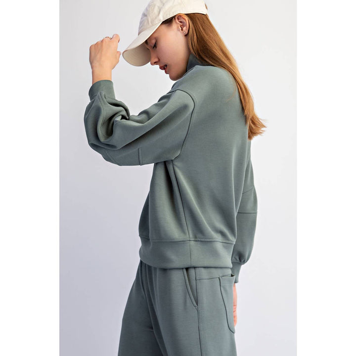 MODAL SCUBA QUARTER ZIP TOP