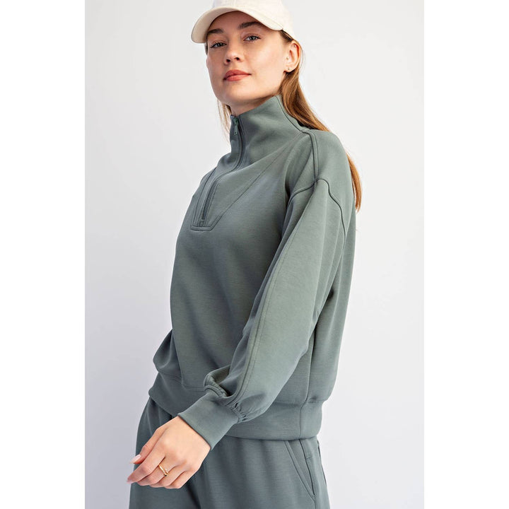 MODAL SCUBA QUARTER ZIP TOP