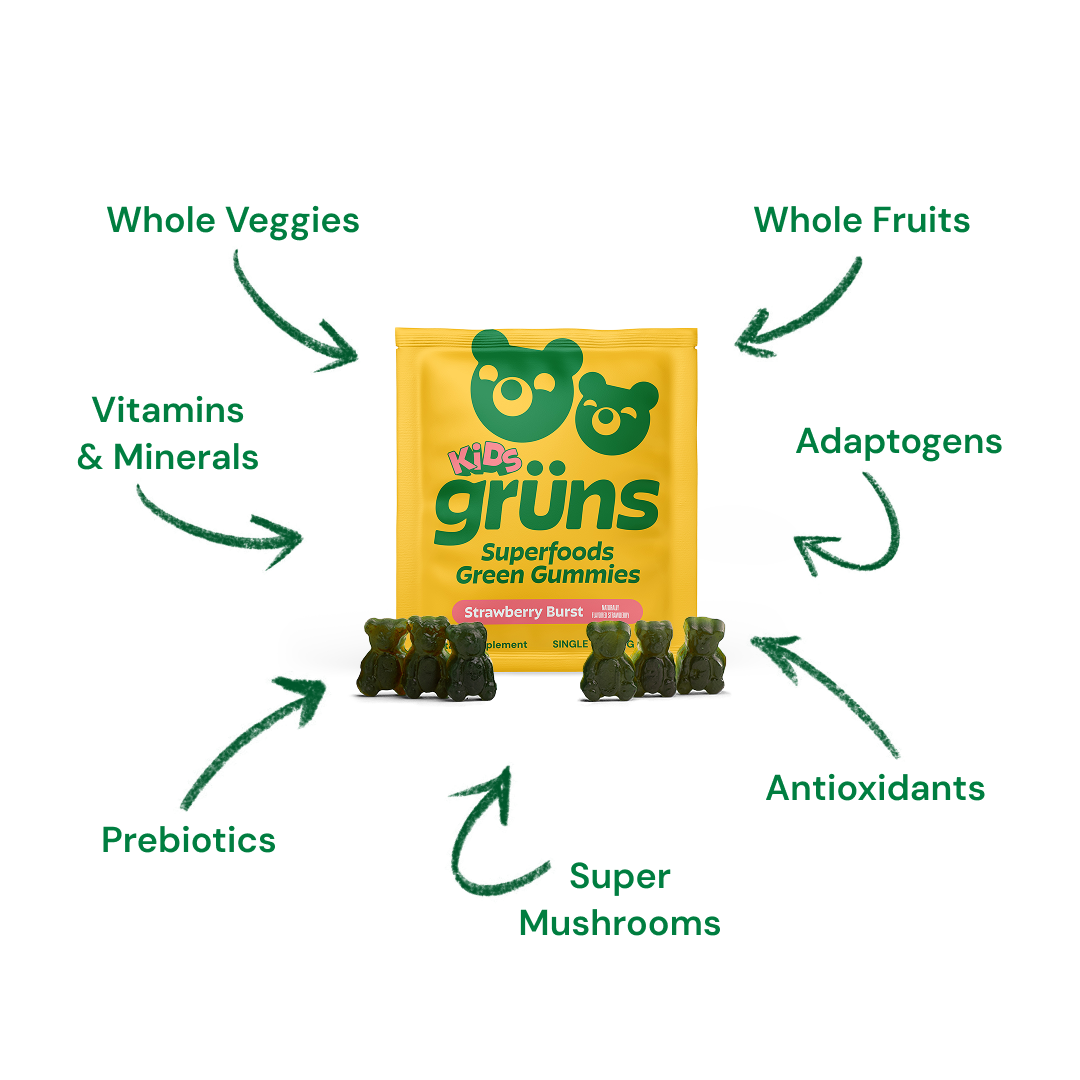 Grüns Kids Superfood Greens Gummies, 14 Servings