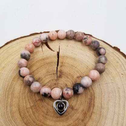 Natural Rhodonite Bracelet Valentine'S Day Gift For Wife