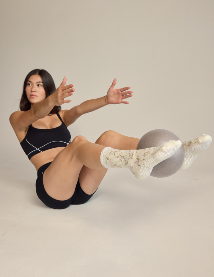 The Floral Grip Sock