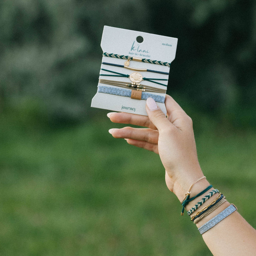 "Journey" Green Sea Turtle Hair Tie Bracelets
