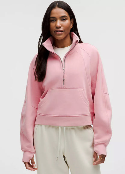 Scuba Oversized Half Zip Funnel Neck *Short