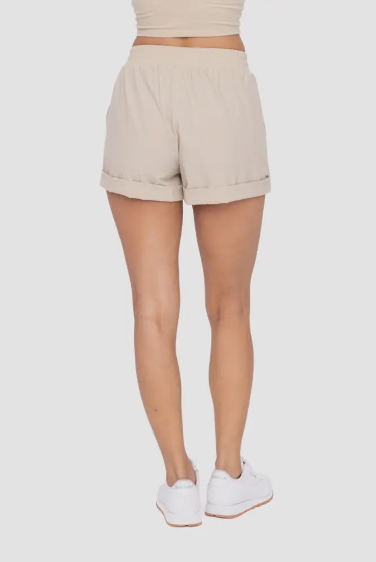 Venice Highwaist Athleisure Shorts with Cuffed Leg