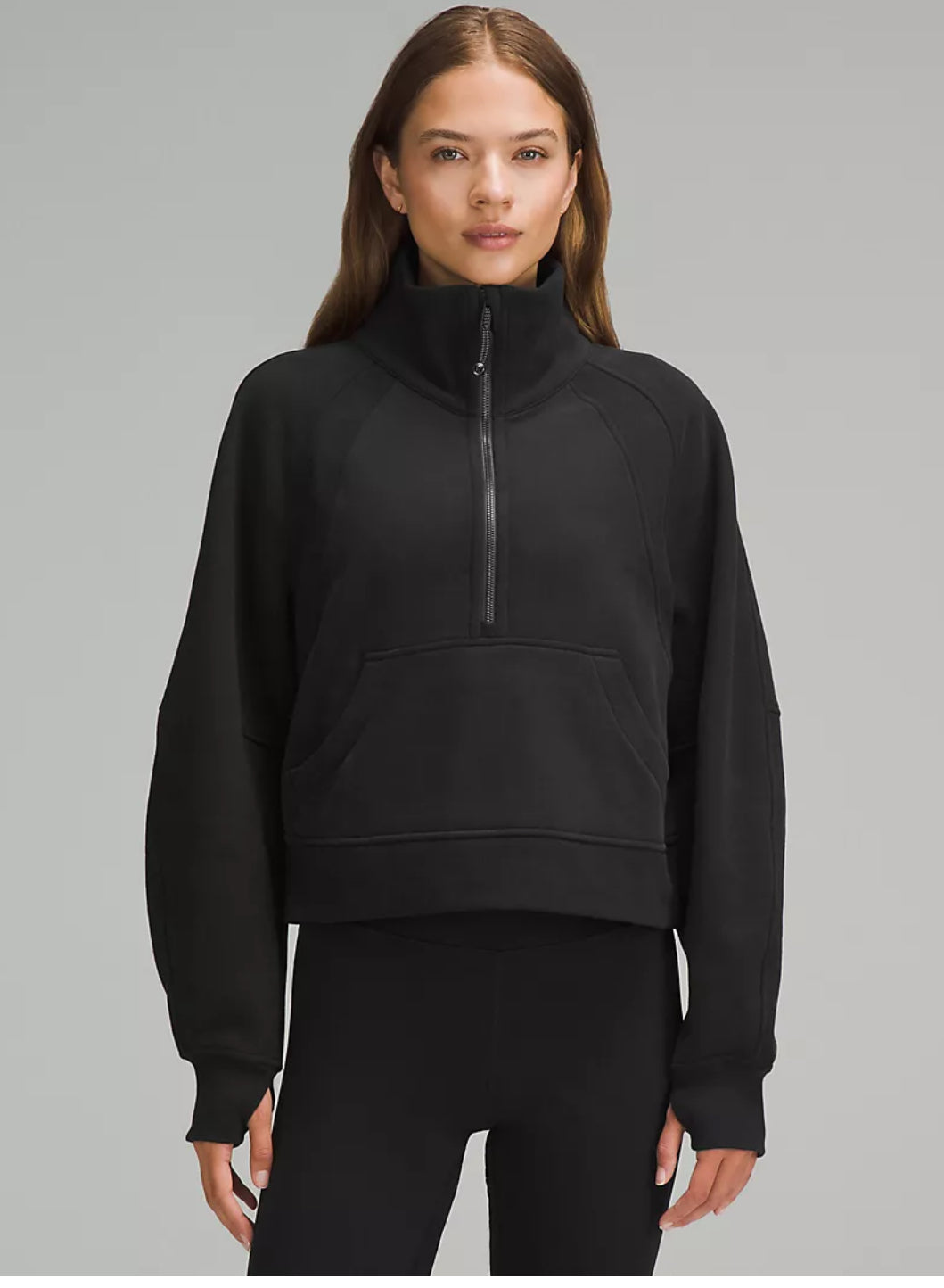 Scuba Oversized Half Zip Funnel Neck *Short