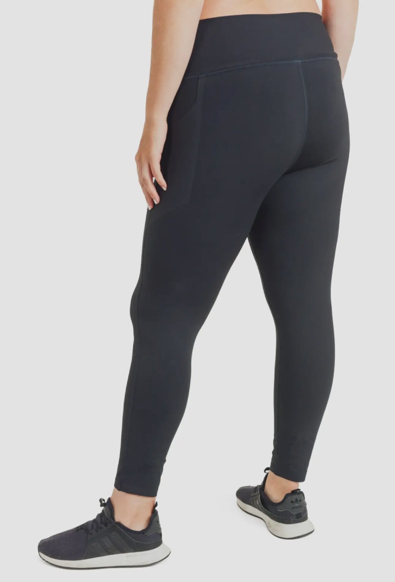 Curvy Laser Cut Highwaist Leggings Black