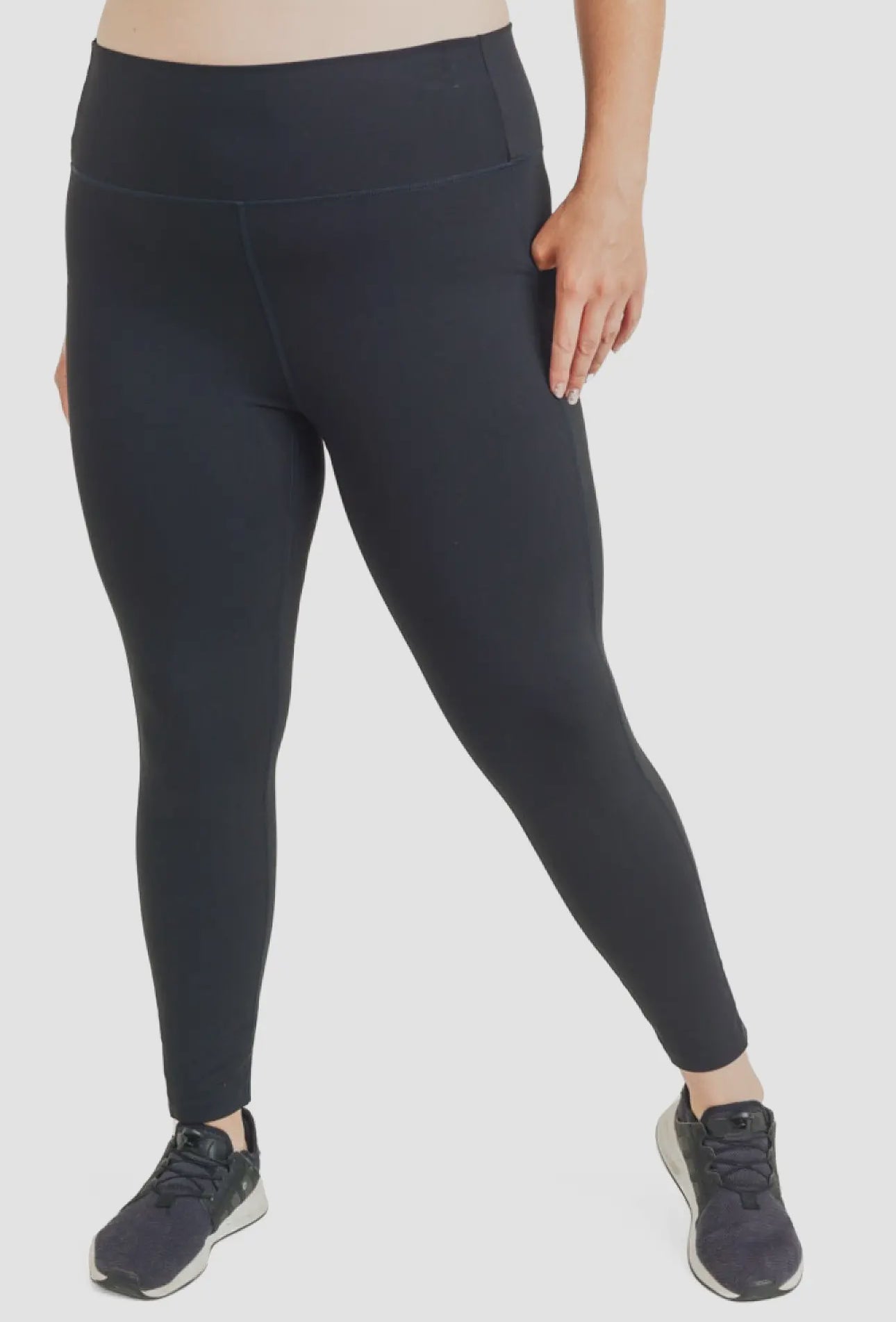 Curvy Laser Cut Highwaist Leggings Black