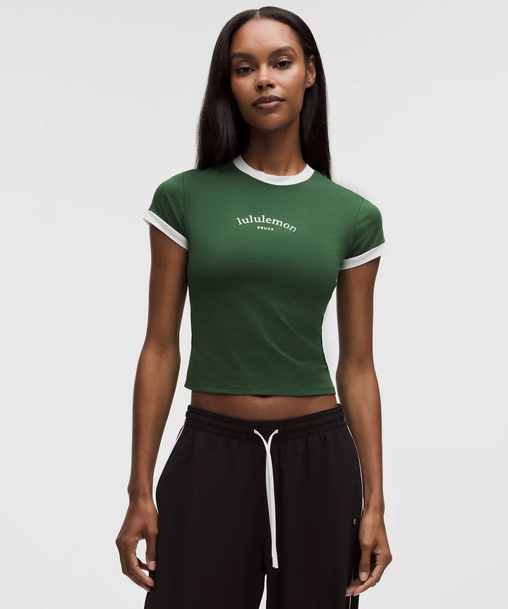 lululemon Organic Cotton Ringer Baby Tee *Tennis Deuce