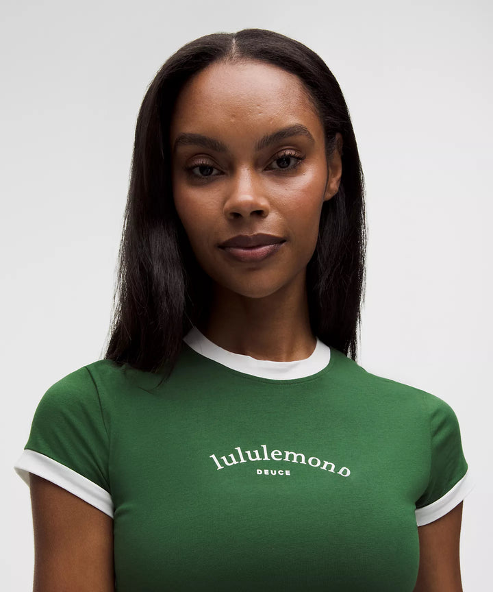 lululemon Organic Cotton Ringer Baby Tee *Tennis Deuce