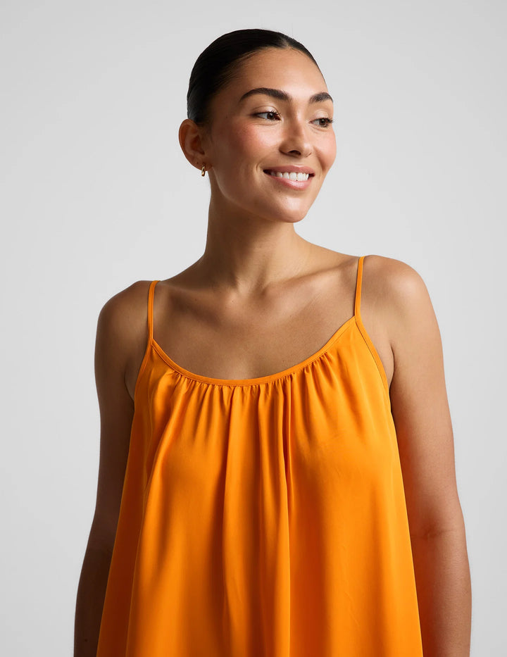 Beyond Yoga Sunkissed Cupro Maxi Dress Bright Citrus
