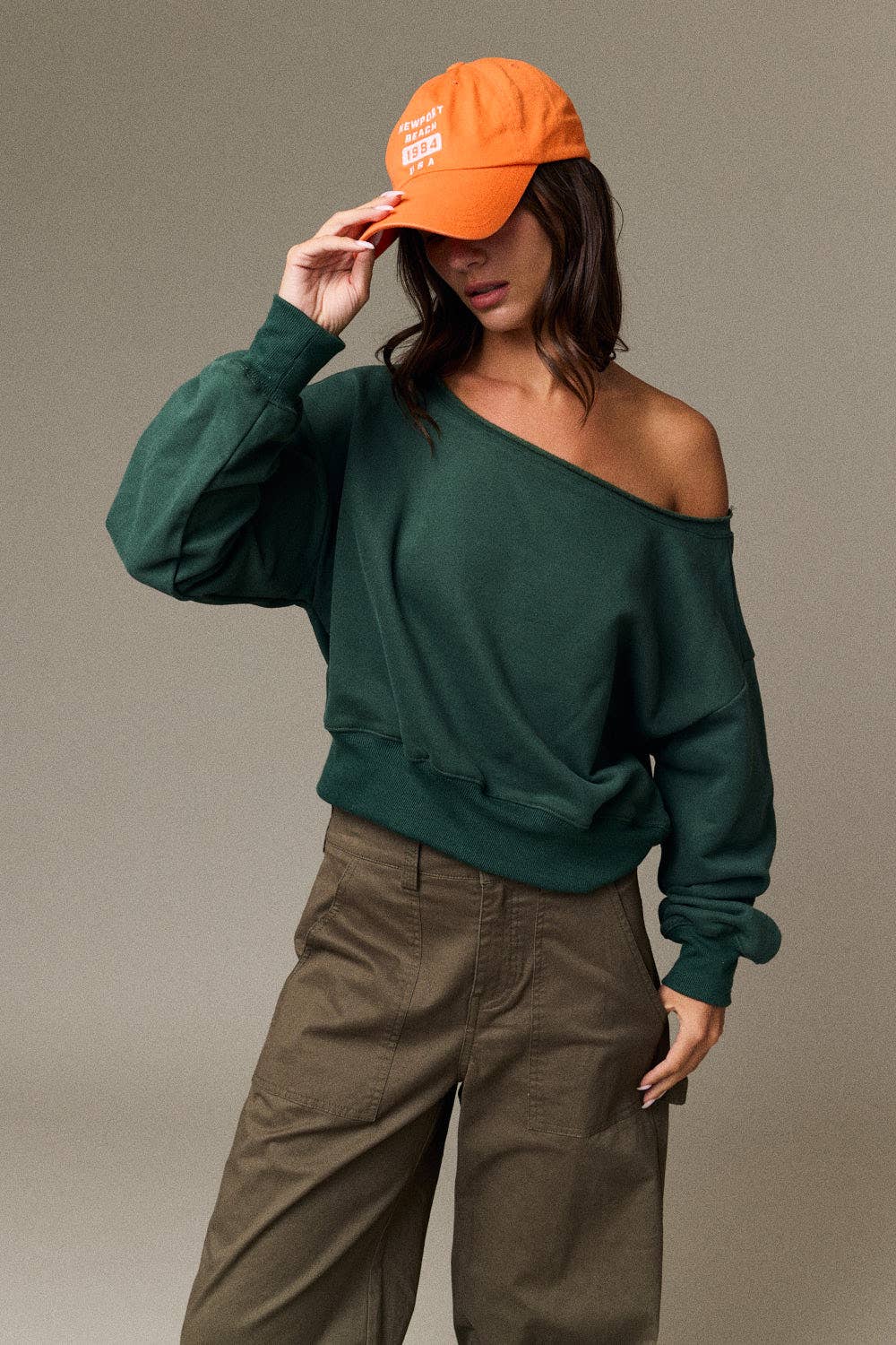 Alina Off Shoulder Cropped Sweatshirt