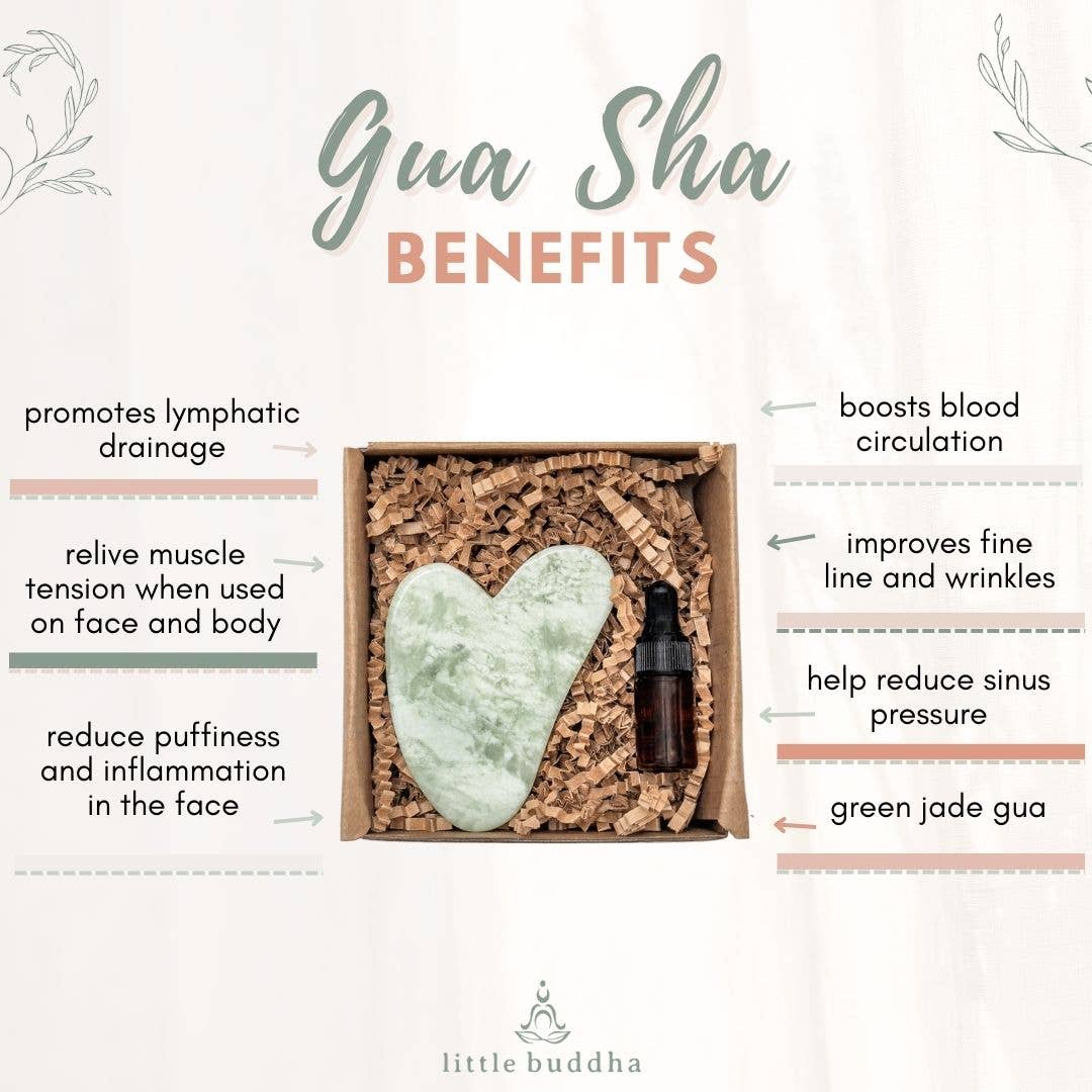 Jade Gua Sha Set for Lymphatic Drainage & Facial Sculpting