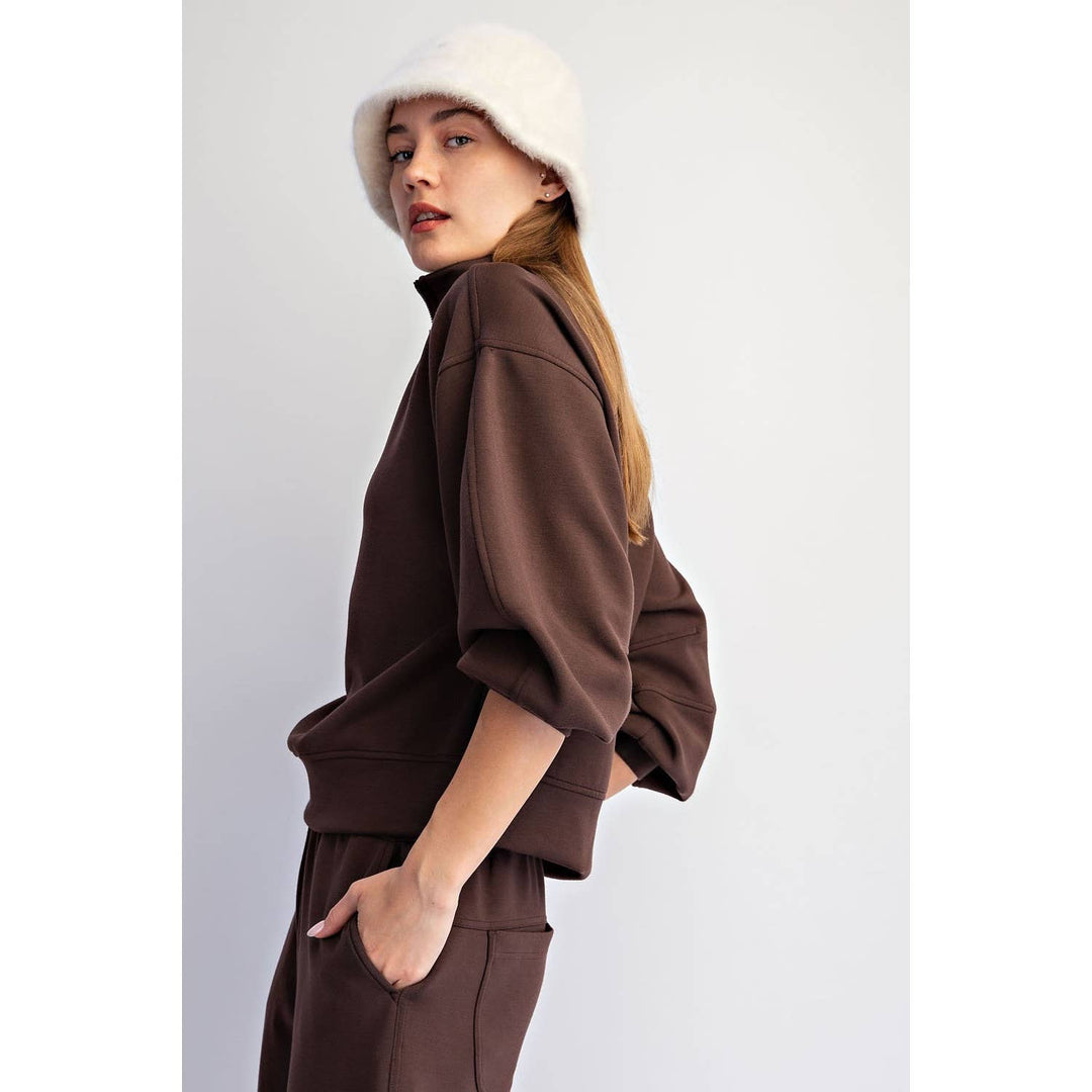 MODAL SCUBA QUARTER ZIP TOP