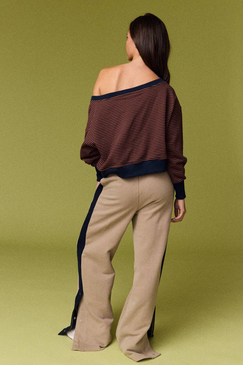 Amira Striped Lounge Sweatshirt