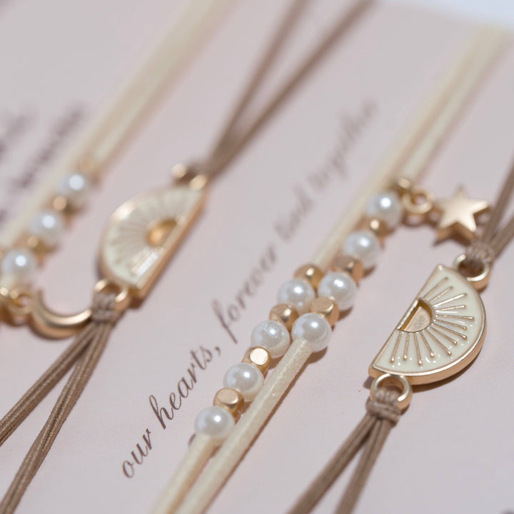 "Forever Friends" Nutral Sun Friendship Hair Tie Bracelets