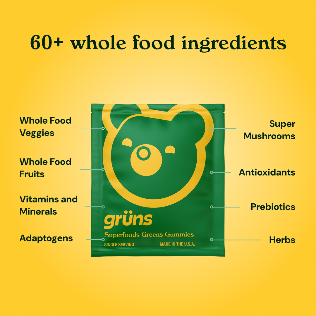 Grüns Adult Superfood Greens Gummies, 3 Servings