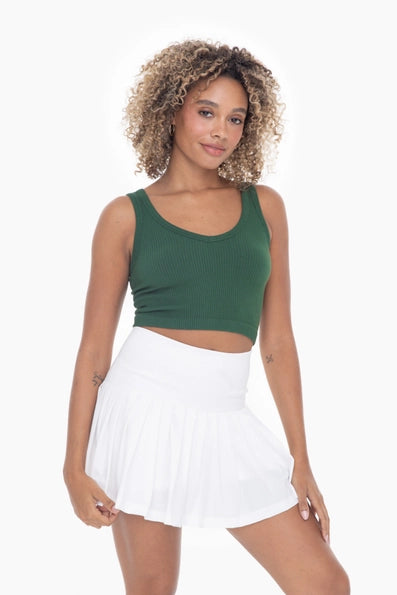 Ribbed Seamless Cropped Tank Top