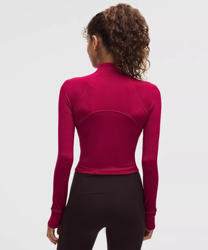 lululemon It's Rulu Ribbed Cropped Half Zip
