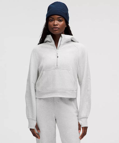 Scuba Oversized Half-Zip Hoodie/ Funnel Neck