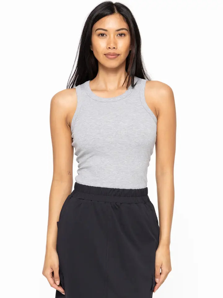 Essential Micro-Ribbed Athleisure Tank Top