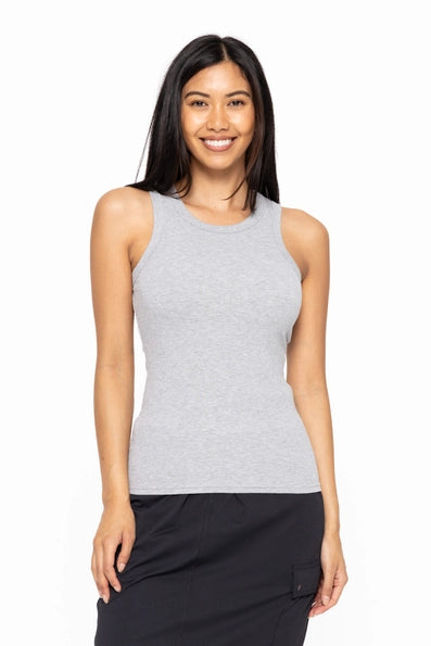 Essential Micro-Ribbed Athleisure Tank Top