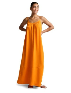 Beyond Yoga Sunkissed Cupro Maxi Dress Bright Citrus