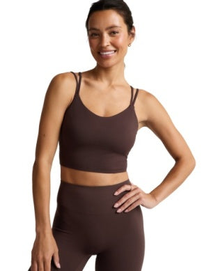Beyond Yoga Glowzone Strappy Cropped tank cocoa plum
