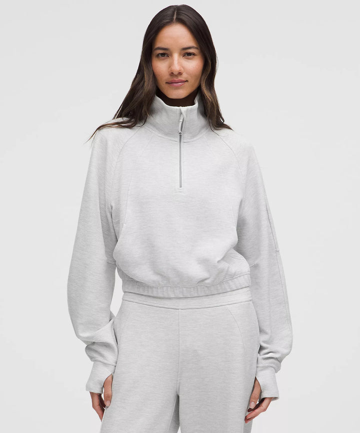 lululemon Scuba Cropped Funnel-Neck Half Zip *Waffle